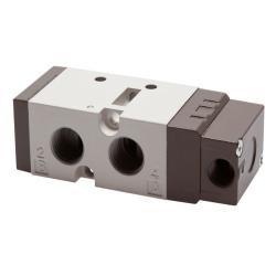 Zawór pneumatyczny - 5/2-drogowy - aluminium - do sprężonego powietrza - IG G 1/4" - zawór impulsowy lub sprężyna powrotna - PN 1,5 do 10