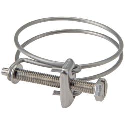 Schlauchklemme - Stahl verzinkt - Doppledraht - Spannbereich Ø 38 bis 43 mm