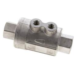 Vanne d'arr&ecirc;t VIP - double effet - laiton - joint FKM -  G 1/2" - PN -0,95 &agrave; 10 bar