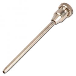 Langdüse für Ausblaspistole - gerade - Punktstrahl - Messing vernickelt - 100-40