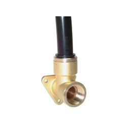 Wanddoos - messing - steekverbinding voor slang-Ø 15 tot 22 mm - binnendraad G 1/2" tot G 3/4" - PN 16