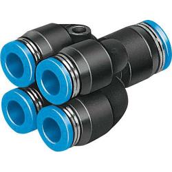 FESTO - QSQ - Distribuidor múltiple - Tamaño estándar - Carcasa de PBT - Anchura nominal de 3,1 a 4,6 mm - Precio por unidad