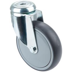 Schwere Apparate-Lenkrolle - R&uuml;ckenloch - Thermoplast-Rad - Rad-&Oslash; 125 mm - Bauh&ouml;he 160 mm - Tragkraft 100 kg - Preis per St&uuml;ck