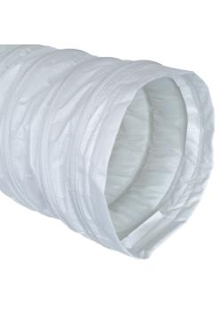 Wąż gorącego powietrza NHT-1-ISO - bez PVC - Ø wewnętrzna 105 do 710 mm - długość 7,6 m - biały