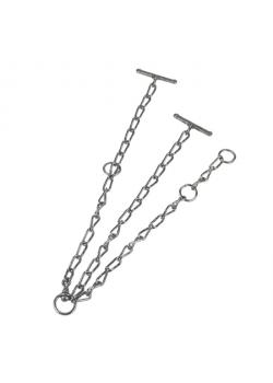 Cadena de vaca - galvanizada - simple - grosor de eslabón de 5 a 7 mm - perímetro del cuello de 100 a 120 cm