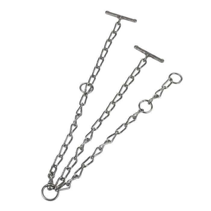 Cadena de vaca - galvanizada - simple - grosor de eslabón de 5 a 7 mm - perímetro del cuello de 100 a 120 cm