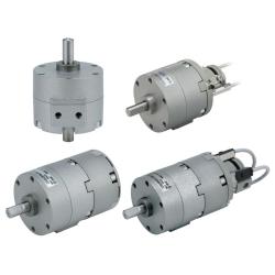 SMC zwenkaandrijving met draaivleugelaandrijving CRB2 - doorlopende as - dubbele draaivleugelaandrijving