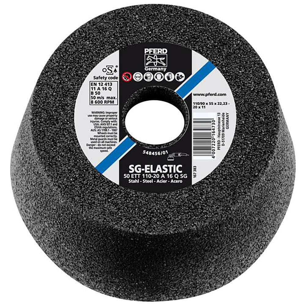 Rueda de vaso - PFERD - para acero/INOX - Dureza Q - Diámetro 80 a 125 mm - Precio por unidad de embalaje