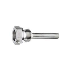 Beschermbuis om in te schroeven - met borgschroef - koperlegering of CrNi-staal - G 1/2" - PN 6 of 25 bar - lengte 63 tot 160 mm