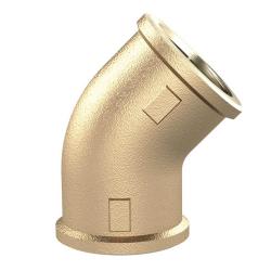 45&deg; elbow - polished brass - female thread Rp 1/2" to 1" - PN 16 - Price per piece