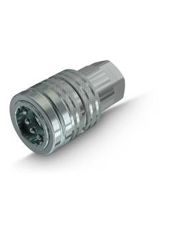 Faster PS-mof - steekkoppeling - verchroomd staal - DN 12 - maat 8 - binnendraad G 1/2" - PN 250 - volgens ISO 7241-A