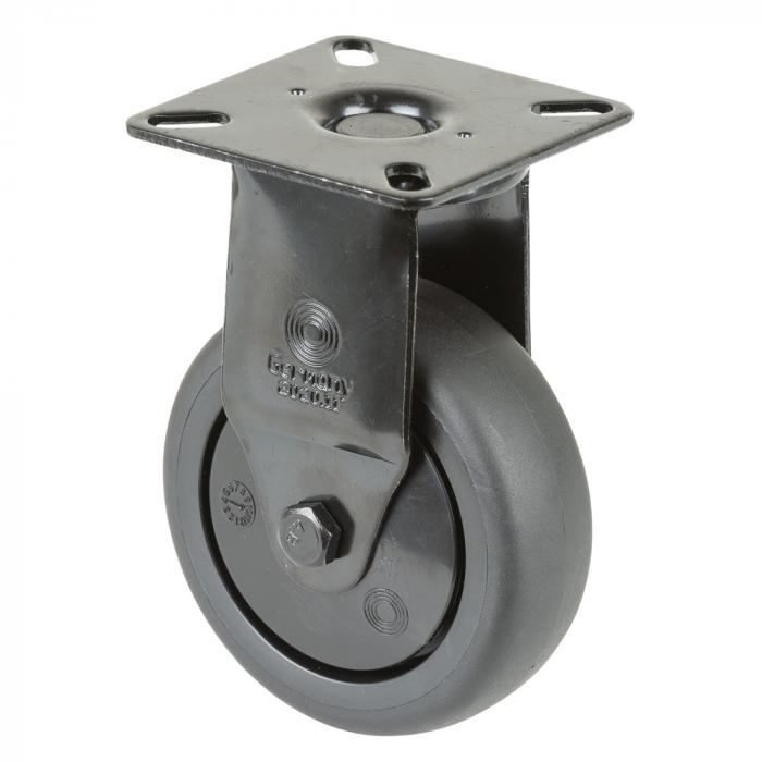 Roulette fixe d'appareil avec fourche en t&ocirc;le d'acier - &Oslash; roue 75 mm - hauteur de construction 103 mm - force 60 kg