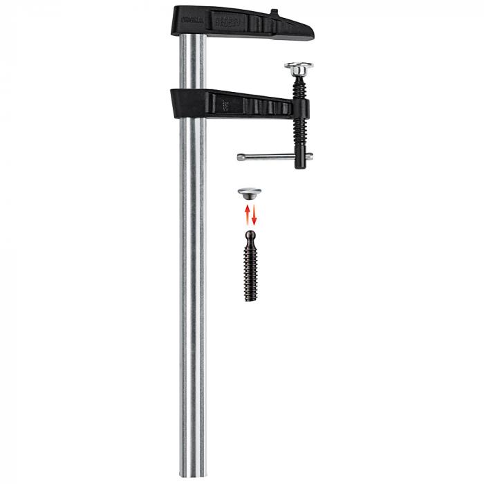 Formbar støpejerns skrutrekker TGK-K - spenn 500 til 3000 mm - hals 120 mm