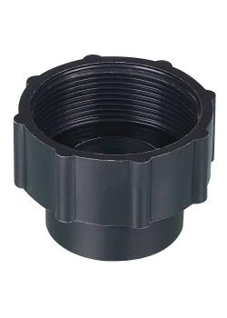 Schroefdraadadapter - PP - 40 mm binnen - 2 " BSP binnen - zwart