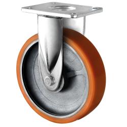 Ruota fissa per carichi pesanti CASCOO - Ruota in PU - &Oslash; della ruota da 125 a 200 mm - Altezza totale da 170 a 245 mm - Portata da 700 a 1000 kg - Prezzo al pezzo