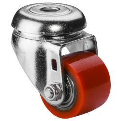 Lenkrolle kompakt - R&uuml;ckenloch - PU-Rad - Rad-&Oslash; 35 mm - Bauh&ouml;he 58 mm - Tragkraft 100 kg - Preis per St&uuml;ck