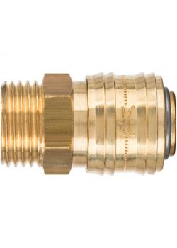 Koppeling met ventiel - PFERD - zelfremmend - met 1/2" buitenschroefdraad