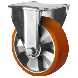 Ruota fissa per carichi pesanti CASCOO - Serie BAU5 - Ruota in PU - &Oslash; della ruota da 125 a 200 mm - Altezza totale da 164 a 245 mm - Portata da 400 a 700 kg - Prezzo al pezzo