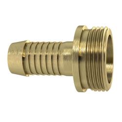 1/3" letkuliitin - tasotiivisteinen - kauluksella - raskaaseen k&auml;ytt&ouml;&ouml;n - paljas messinki - G 1/2 - G 1 1/4 - letkuille 10-25 mm - hinta per kappale