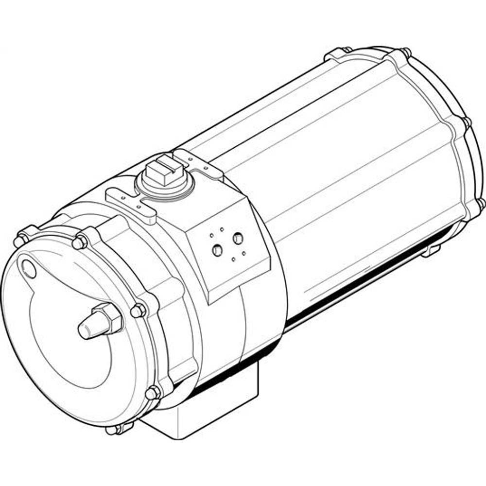 Attuatore rotante FESTO DAPS – Serie 1440 - a semplice effetto - forza molla 2 e 4 - con molla di ritorno - schema di foratura flangia - F16 - unità di imballaggio da 1 pezzo - prezzo per pezzo