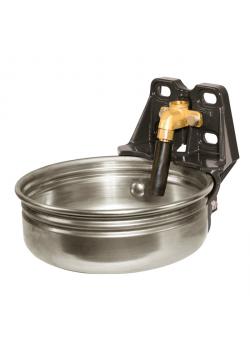 Abreuvoir en acier inoxydable avec robinet E21 - Ø 27 cm - hauteur 12 cm