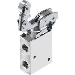 FESTO - VMEF-KT-M32 - Válvula de palanca de rodillo - Válvula de 3/2 vías - Cuerpo aluminio - PN 10 bar - Conexión G 1/8" o G 1/4