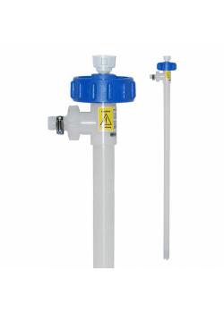 Laboratoriumpomp - PVDF - Hastelloy-aandrijfas - Ø 32 mm - dompeldiepte 500 tot 1200 mm