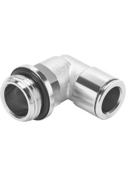 FESTO - Racor rápido roscado en L - Latón niquelado - NPQM-L-G38-Q8-P10 - (558715) - Precio por unidad de embalaje - UE 10 unidades