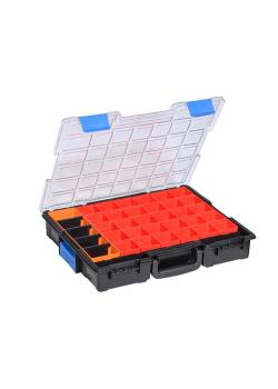 Professionele kist voor kleine onderdelen EuroPlus Pro K 44.76/36 - kunststof - buitenafmetingen (BxDxH) 440x355x76 mm - met clips - zwart
