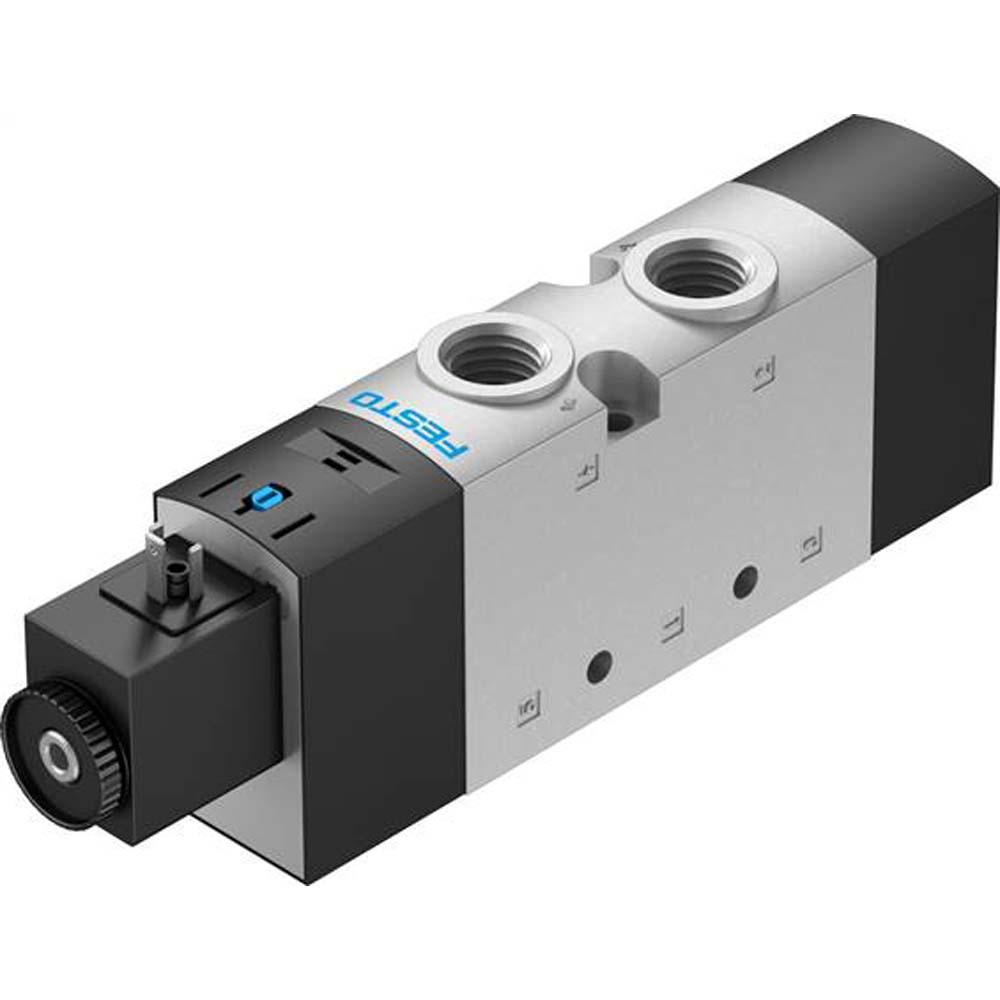 FESTO - Magnetventil VUVS-L30-M52-G38-F8-1C1 - 5/2-vägs monostabil ventil - med magnetspole - elektrisk anslutning typ C - pneumatisk eller mekanisk fjäder - intern eller extern pilotluftförsörjning - pris per styck
