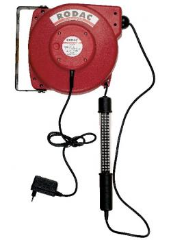 Kabelhaspel met draagbare ledlamp