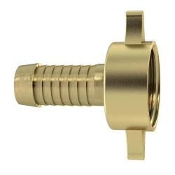 2/3 letkuliitin - liitosmutteri - tasotiivisteinen - raskaaseen k&auml;ytt&ouml;&ouml;n - paljas messinki - G 1/2 - G 1 1/4 - letkuille 10 - 25 mm - hinta kappaleelta