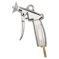 Blaspistole - mit Schutzschild - Aluminium-Druckguss vernickelt - PN max. 10 bar - T&uuml;lle LW 6 bis 13 - Preis per St&uuml;ck