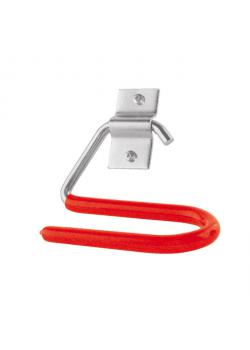 Skihouder - verzinkt - rood rubberen coating - 40 x 60 x 70 x 130 mm - prijs per stuk