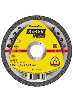 Disco de corte A 646 R - Diámetro 115 a 230 mm - Anchura 1,6 a 1,9 mm - Diámetro 22,23 mm