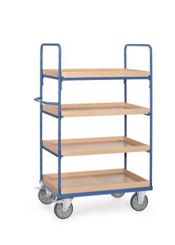 Etagerek - met 4 houten bakken - hoogte 1800 mm