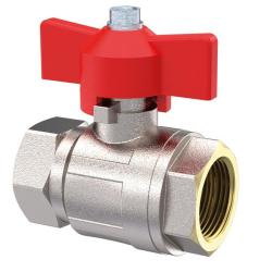 Palloventtiili - vakiomalli - nikkel&ouml;ity messinki - sis&auml;kierre/sis&auml;kierre - G 3/8" - G 1 1/4" - DN 10 - 32 - PN max. 30 tai 50 bar - siipikahvalla - hinta per kappale