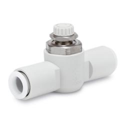 Throttle check valve AS-FG – stainless steel – hose outer diameter 4 to 12 mm – max. 1.0 MPa – price per piece