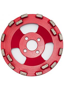 Diamantschijf - diameter 125 mm - met 16 segmenten van de afmetingen 12 x 5 x 8 mm