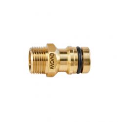 GEKA® plus - enhetsplugg - drikkevann - messing - utvendig gjenge G3/8 til G3/4 - pakke med 1 - pris pr.