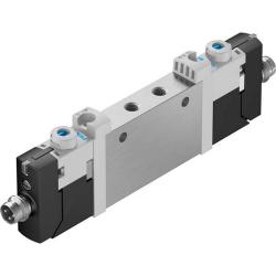 FESTO – zawór elektromagnetyczny VUVG-L10-B52-T-M5-1R8L – zawór 5/2-drożny, bistabilny – wewnętrzne zasilanie powietrzem sterującym – zawór z mufą M5 – z płytą przyłączeniową R8 – cena za sztukę
