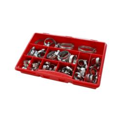 Surtido de abrazaderas TI 12 - material W4 - ancho de banda 12 mm - 120 abrazaderas de tornillo sin fin + destornillador - precio por juego