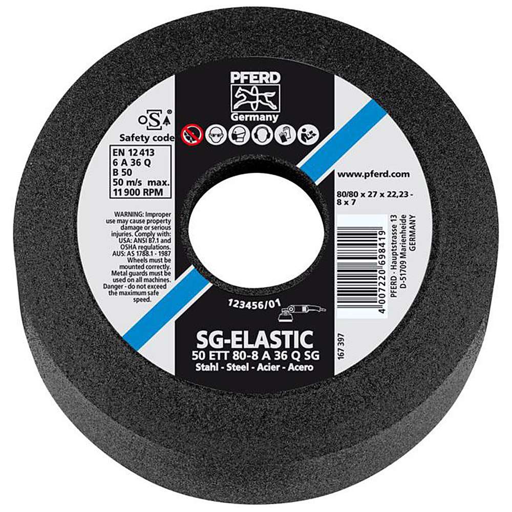Slijpschijf - PFERD - voor staal/INOX - hardheid Q - diameter 80 tot 125 mm - prijs per VE
