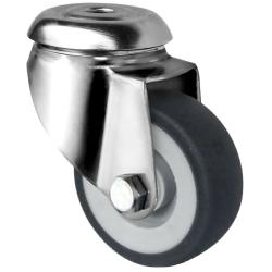 CASCOO R&uuml;ckenlochlenkrolle - Serie P2T2 - Thermoplastrad - Rad-&Oslash; 50 bis 125 mm - Bauh&ouml;he 70 bis 160 mm - Tragkraft 50 bis 100 kg - Preis per St&uuml;ck