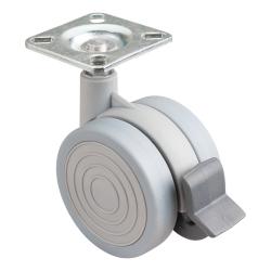 M&ouml;bel-Lenkrolle - mit Festeller - Polyrad - Rad-&Oslash; 60 mm - Bauh&ouml;he 85 mm - Tragkraft 50 kg - Preis per St&uuml;ck