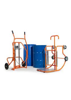 Carro para bidones Secu Comfort y volquete para bidones Secu Plus - juego - para bidones de acero y plástico