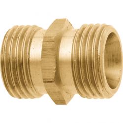 GEKA® plus-gaslasnippel - messing - 2 x AG G1/8 tot G1/2 - prijs per stuk