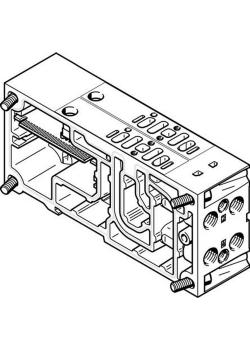 FESTO - Placa de unión - Fundición inyectada de aluminio - Tamaño 18 mm - VABV-S4-2HS-N18-2T1 - (546216) - Precio por unidad