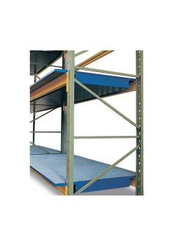 Bandeja de estante SRW - acero pintado - rejilla galvanizada - ancho de estante 1800 mm o 2700 mm