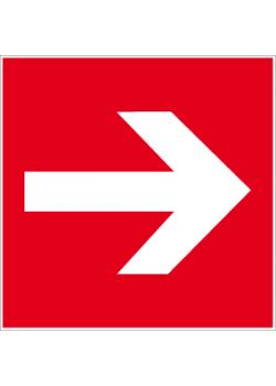 Brandveiligheidsbord "Richtingsaanwijzing" - zijlengte 5-40 cm